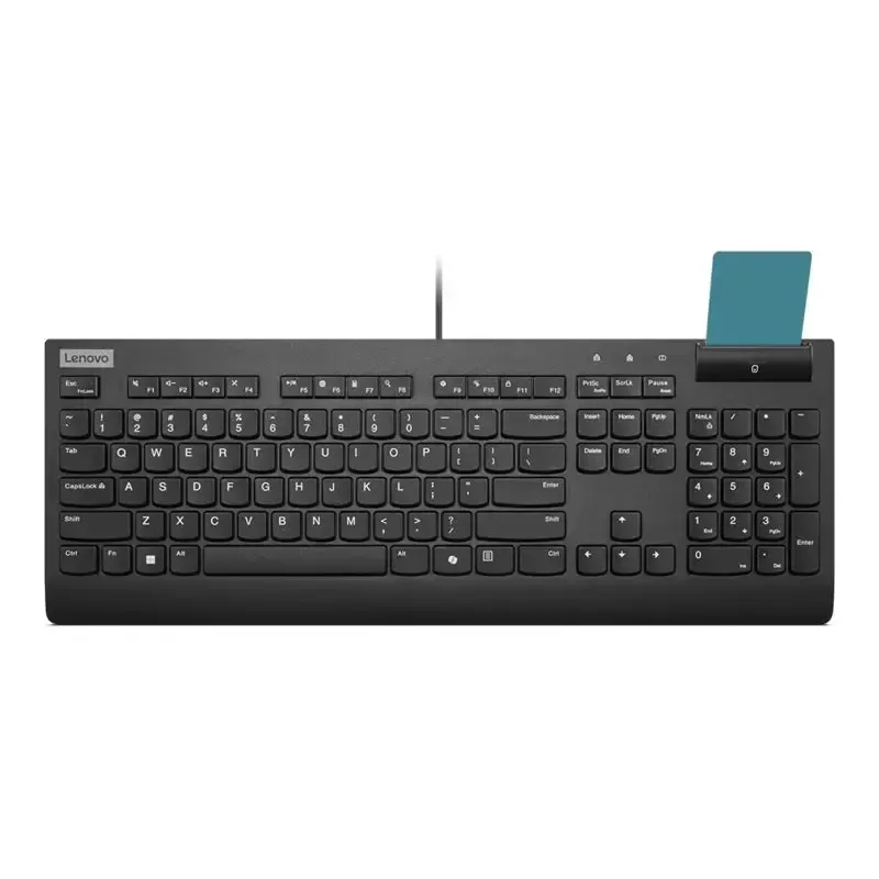 Lenovo Smartcard II bedrade toetsenbord Ests Zwart USB-A Plunger-schakelaar