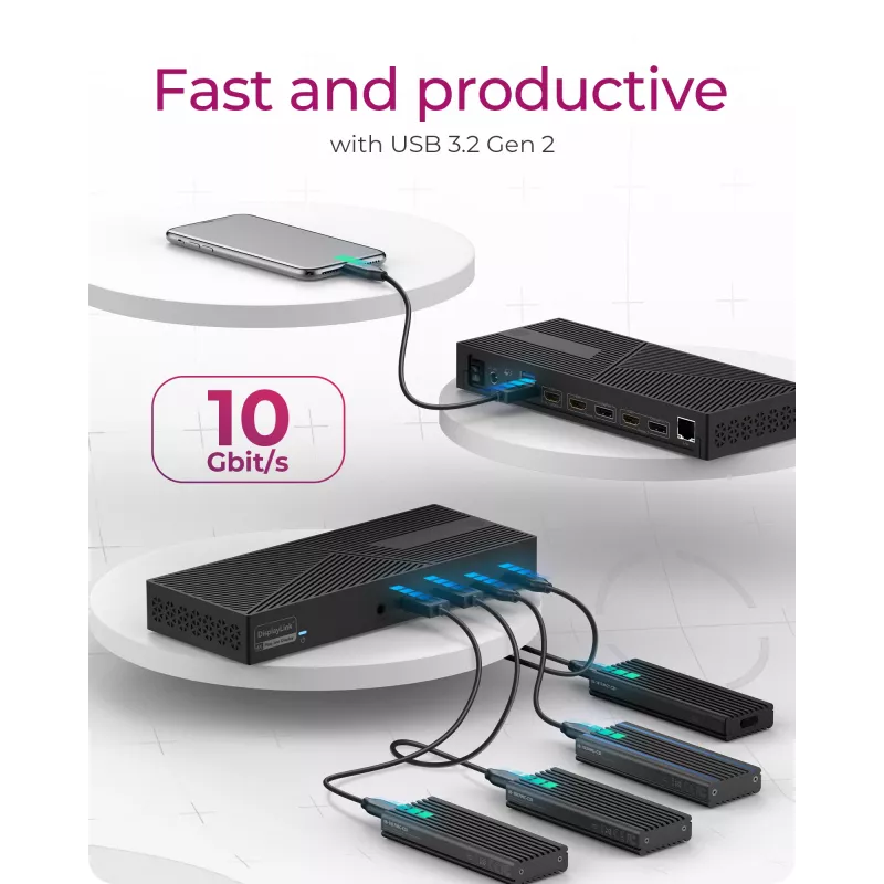 ICY BOX 11-in-1 hybride dockingstation met drievoudige video-uitgang