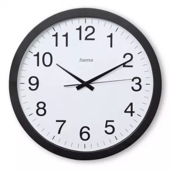 Hama Aruba quartz horloge rond zwart, wit