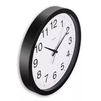 Hama Aruba quartz horloge rond zwart, wit