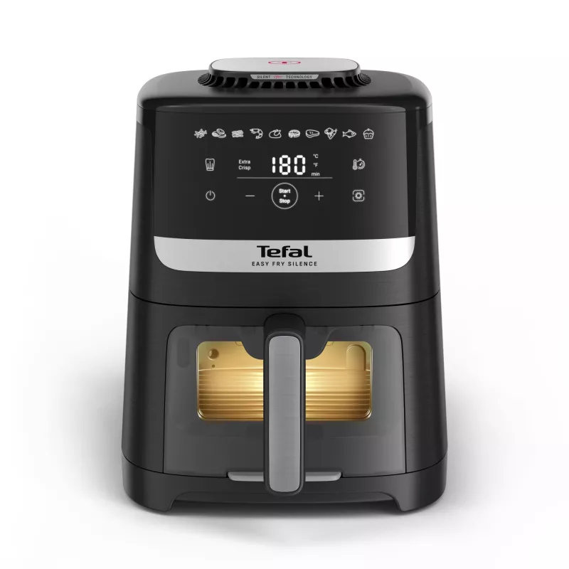 Tefal Easy Fry Silence EY5568E0 friteuse single 5 L vrijstaand heteluchtfriteuse zwart, RVS