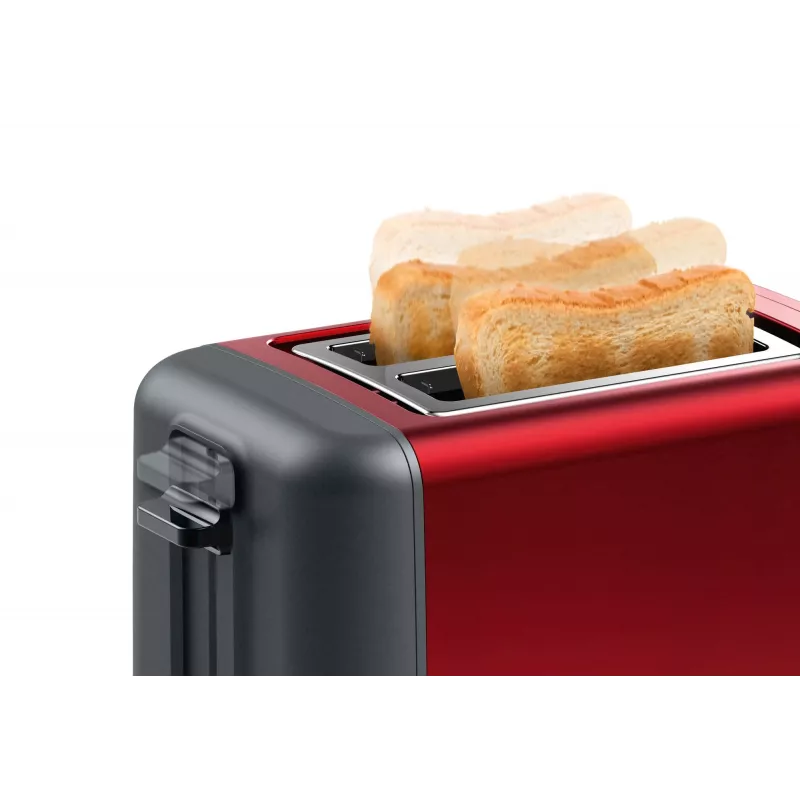 Bosch TAT3P424 toaster 2 sneetjes 970 W zwart, rood