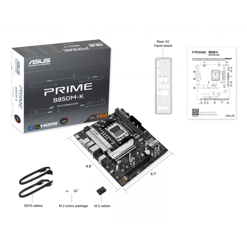 Moederbord ASUS PRIME B850M-K AMD B850 socket AM5 micro ATX