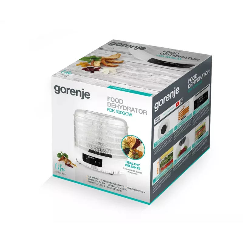 Gorenje FDK500GCW voedseldroger wit 500 W