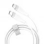 USB-C-naar-USB-C laad-/datakabel j5create JUCX17W, 60W, vloeibaar siliconen, 1,8 m, wit