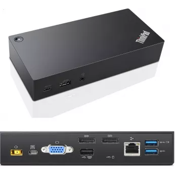 Lenovo 03X7194 laptop-dockingstation/poortreplicator bedraad USB 3.2 Gen 1 (3.1 Gen 1) Type-C zwart