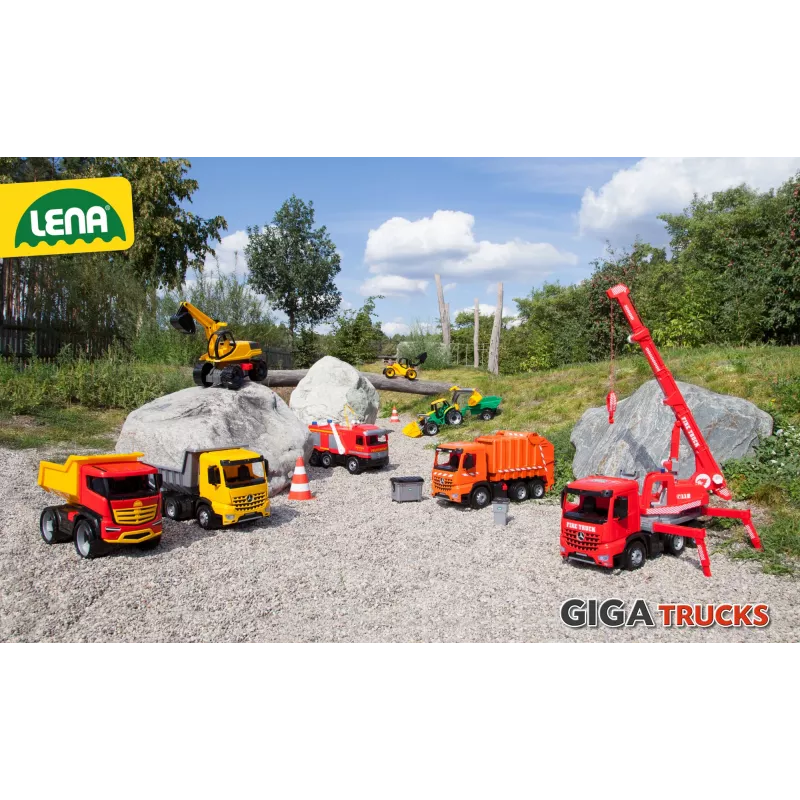 Ride-on graafmachine Lena GIGA TRUCKS Excavator PRO 4 wielen kunststof staal