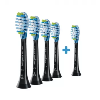 Philips Premium Plaque Defence HX9045/88 4+1 pack opzetborstels 5 stuks zwart