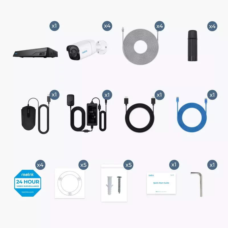 Beveiligingscamera Reolink NVS8-5MB4 5MP Bedraad