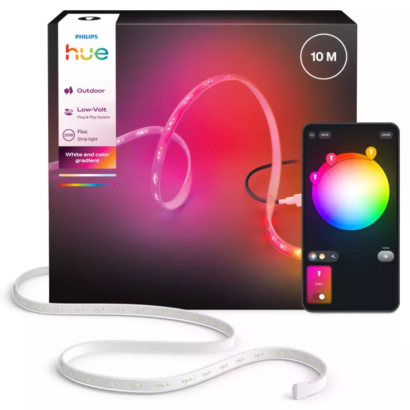 Philips Hue Flux Gradient slimme LED-strip, 30W, Bluetooth en Zigbee