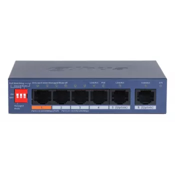 Dahua Technology CS4006-4ET2GT-60 netwerkswitch Managed L2 Gigabit Ethernet (10/100/1000) Power over Ethernet (PoE) blauw