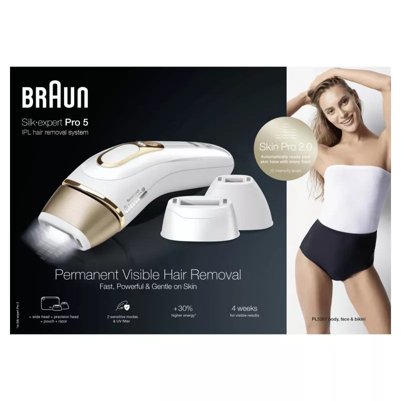 Braun Silk-expert Pro Silk·expert Pro 5 PL5267 intense pulsed light (IPL) goud, wit