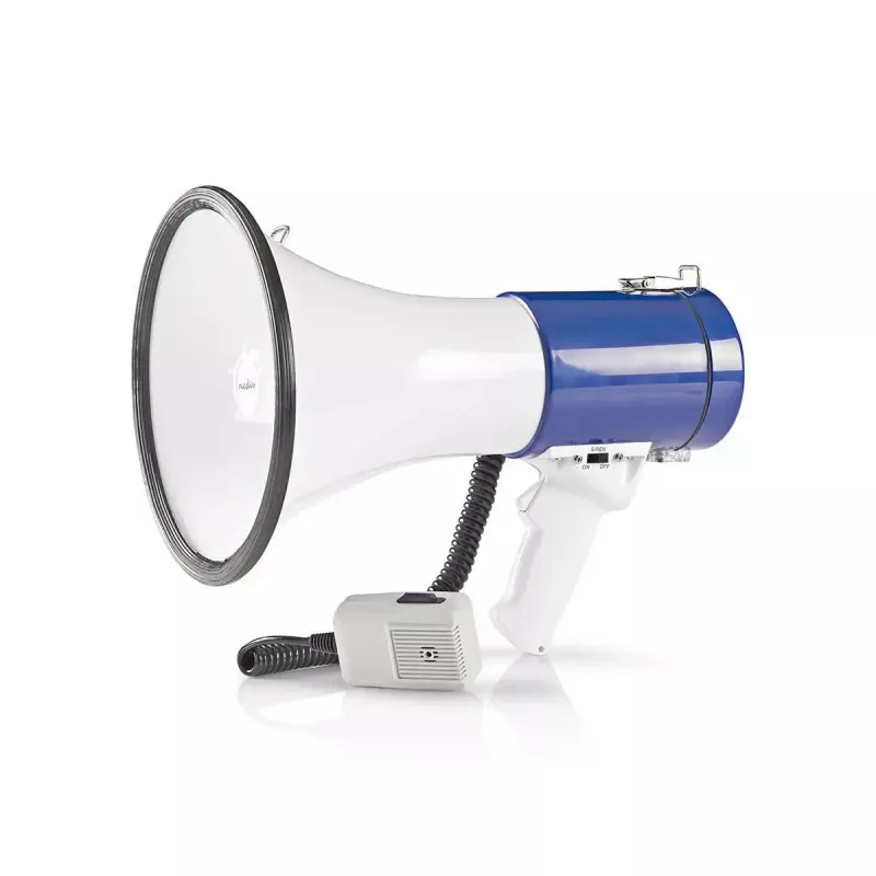 Megafoon Nedis MEPH200WT wit blauw 20 W 300 m bereik