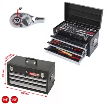 Monteurswerkzeugset KS Tools 918.0200 99 gereedschappen chroom-vanadiumstaal