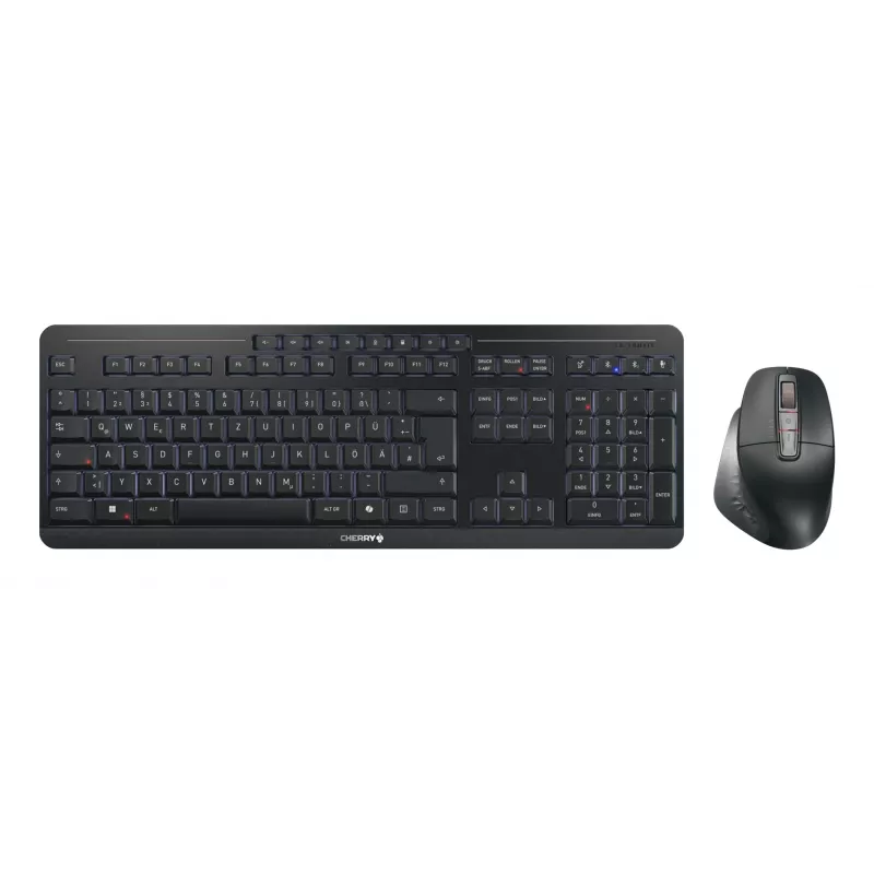 CHERRY Stream desktop ultimate toetsenbord muis inclusief home/office USB + RF Wireless + Bluetooth QWERTZ Duits zwart