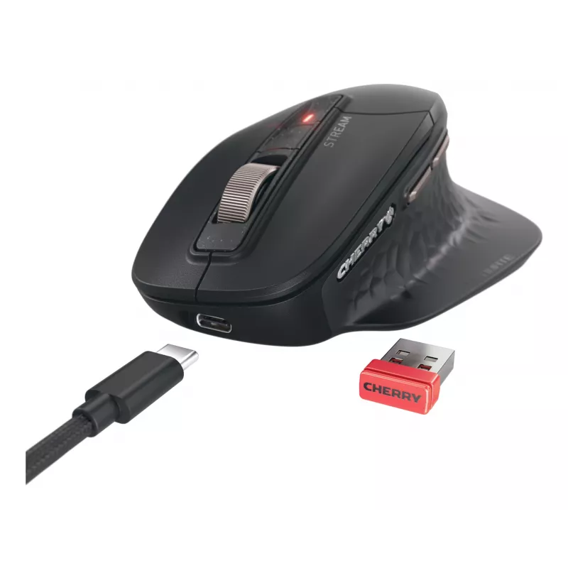 CHERRY Stream desktop ultimate toetsenbord muis inclusief home/office USB + RF Wireless + Bluetooth QWERTZ Duits zwart