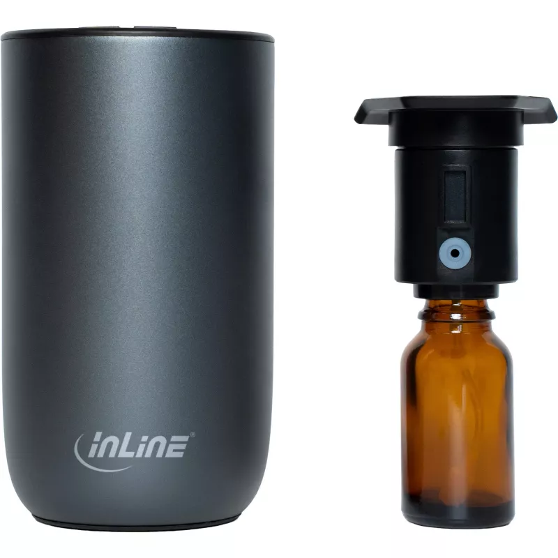 InLine aromadiffuser voor thuis en auto, waterloos, sfeerverlichting, oplaadbare accu (40141)