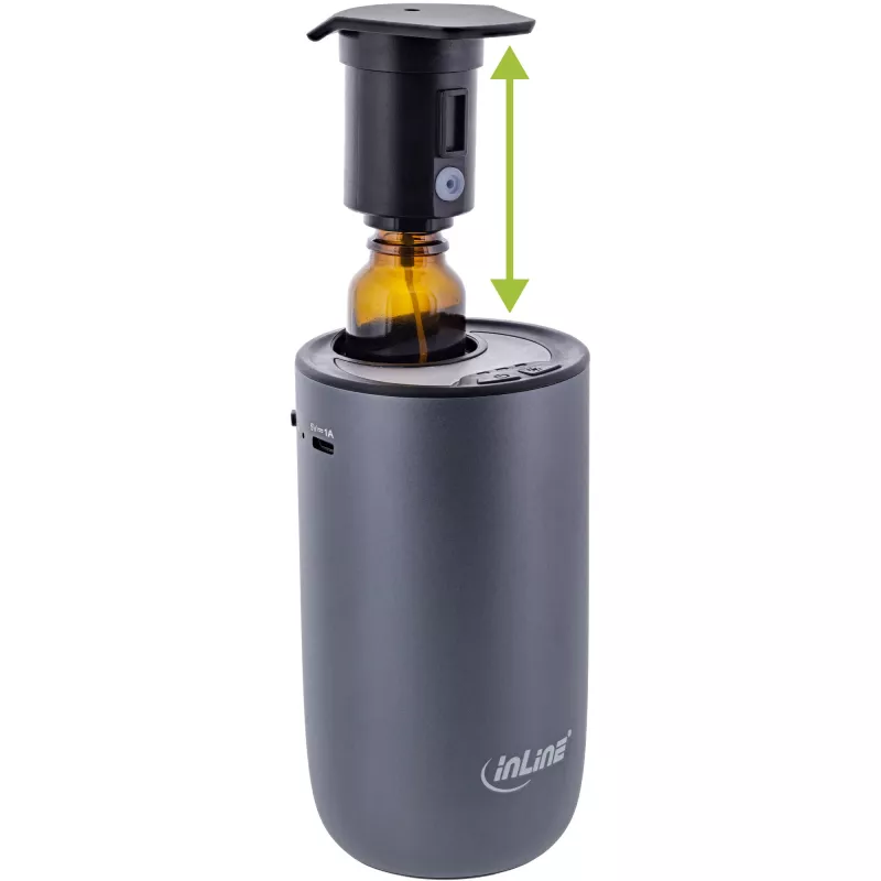 InLine aromadiffuser voor thuis en auto, waterloos, sfeerverlichting, oplaadbare accu (40141)