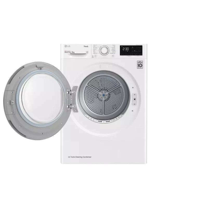 LG RH80V3AV6N warmtepompdroger vrijstaand frontlader 8 kg wit