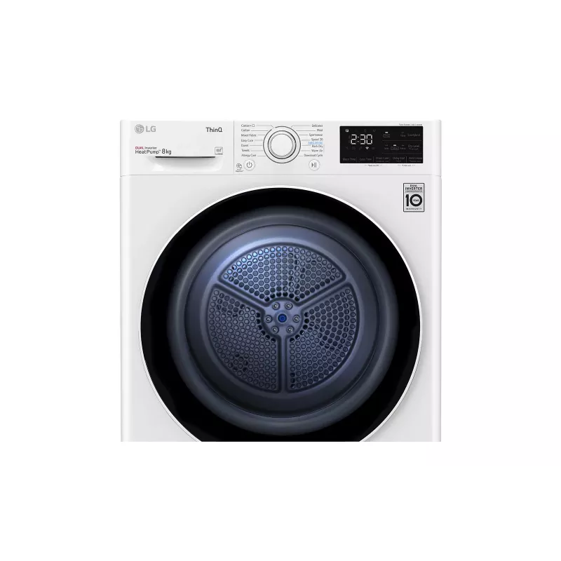 LG RH80V3AV6N warmtepompdroger vrijstaand frontlader 8 kg wit