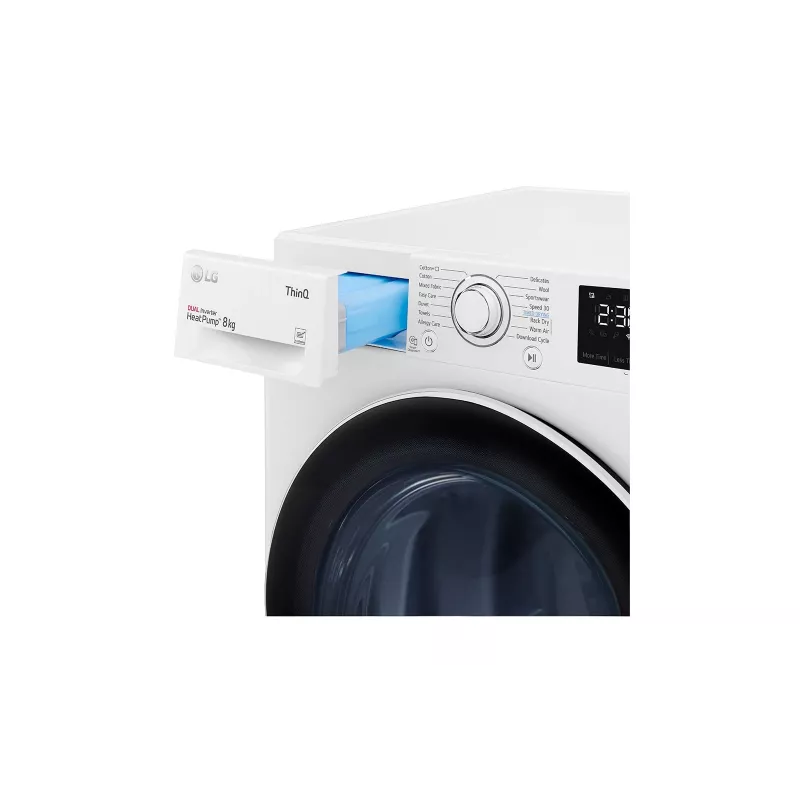 LG RH80V3AV6N warmtepompdroger vrijstaand frontlader 8 kg wit