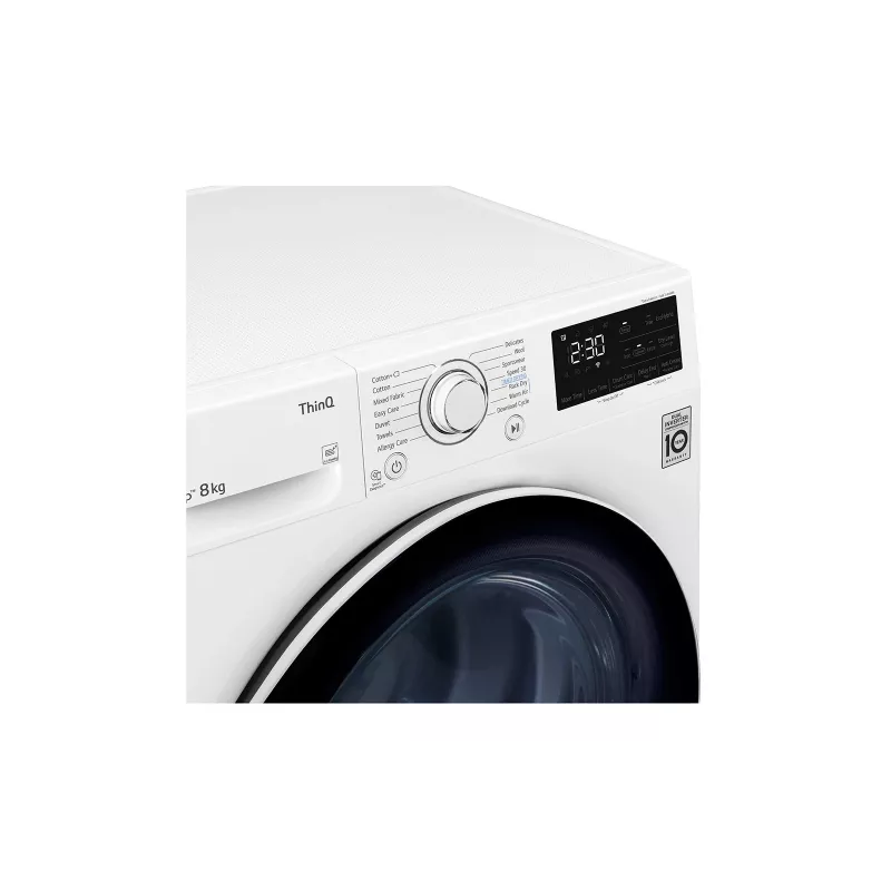 LG RH80V3AV6N warmtepompdroger vrijstaand frontlader 8 kg wit
