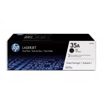 HP 35A 2-pack zwart originele LaserJet-tonercartridges, 3000 pagina's, zwart, 2 st.