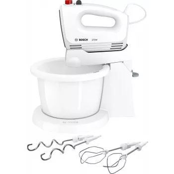 Bosch MFQ2600G handmixer met standaard en kom 375 W wit