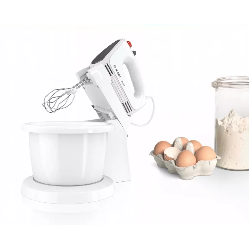 Bosch MFQ2600G handmixer met standaard en kom 375 W wit