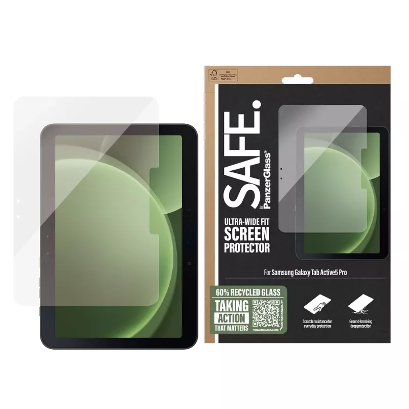 PanzerGlass SAFE. by ® beeldschermbescherming Samsung Galaxy Tab Active5 Pro | Ultra-Wide Fit