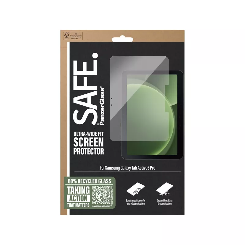 PanzerGlass SAFE. by ® beeldschermbescherming Samsung Galaxy Tab Active5 Pro | Ultra-Wide Fit