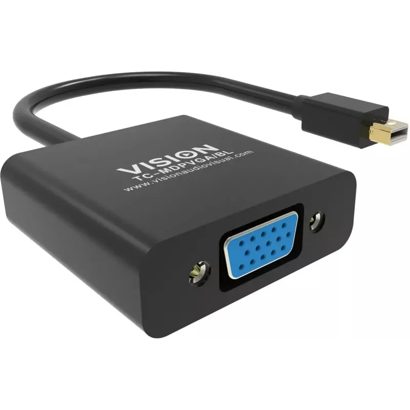 Videokabel-adapter Mini DisplayPort naar VGA Vision TC-MDPVGA/BL