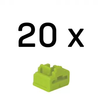 Lindy RJ-45 poortblokkering (zonder sleutel) – 20-pack, groen