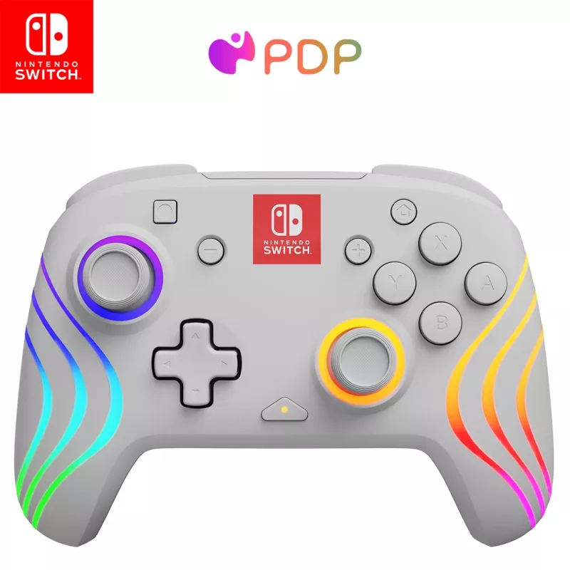 PDP Afterglow Wave White USB-gamepad analoog / digitaal Nintendo Switch, Nintendo Switch Lite, Nintendo Switch OLED