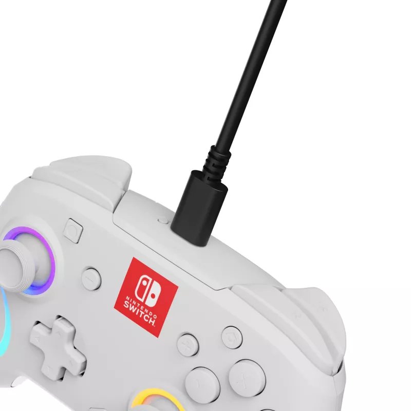 PDP Afterglow Wave White USB-gamepad analoog / digitaal Nintendo Switch, Nintendo Switch Lite, Nintendo Switch OLED