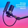 HyperX Shield 6X256AA microfoonpopfilter, flexibele zwanenhals, zwart