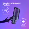 HyperX Shield 6X256AA microfoonpopfilter, flexibele zwanenhals, zwart