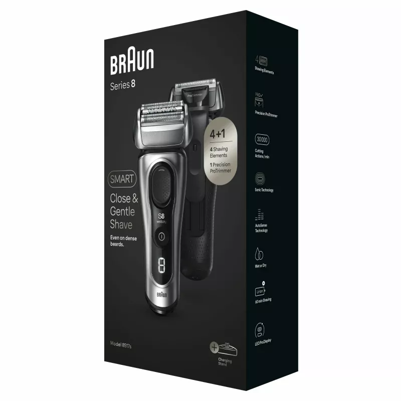 Braun Series 8 8517s elektrisch scheerapparaat – nat & droog, zilver