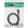 InLine USB 2.0 platte kabel USB Type-A stekker / Mini-B stekker 5pin zwart/goud 1,0 m