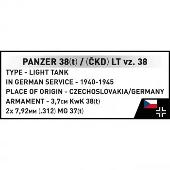 Bouwset Cobi Blocks tank 38 VZ.38 690 elementen – schaalmodellenset
