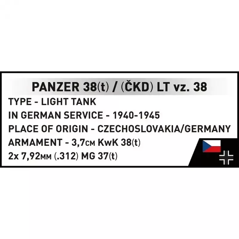 Bouwset Cobi Blocks tank 38 VZ.38 690 elementen – schaalmodellenset