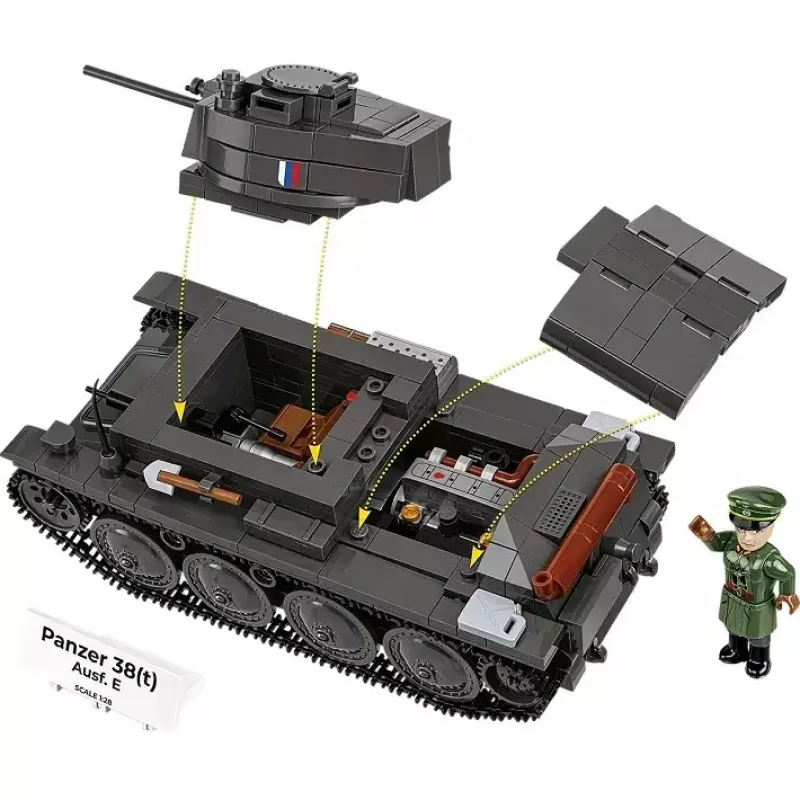 Bouwset Cobi Blocks tank 38 VZ.38 690 elementen – schaalmodellenset
