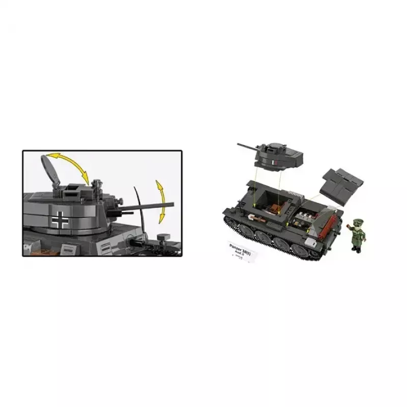 Bouwset Cobi Blocks tank 38 VZ.38 690 elementen – schaalmodellenset
