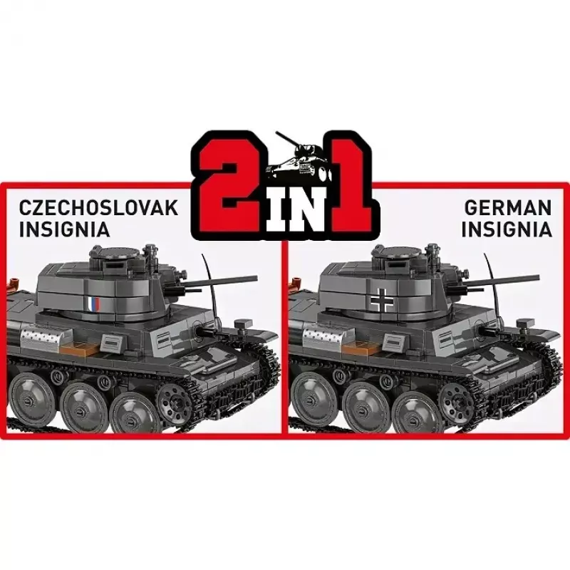 Bouwset Cobi Blocks tank 38 VZ.38 690 elementen – schaalmodellenset