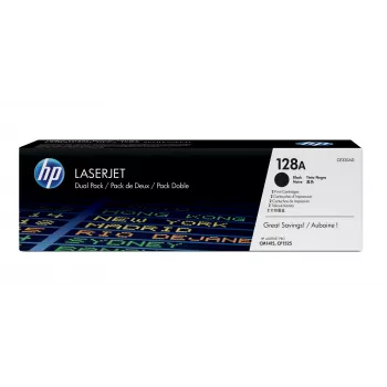 HP 128A 2-pack zwart originele LaserJet-tonercartridges, 4000 pagina's, zwart, 2 stuks