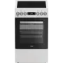 Whirlpool W5V5LCW vrijstaand fornuis elektrische kookplaat glaskeramiek zwart, wit