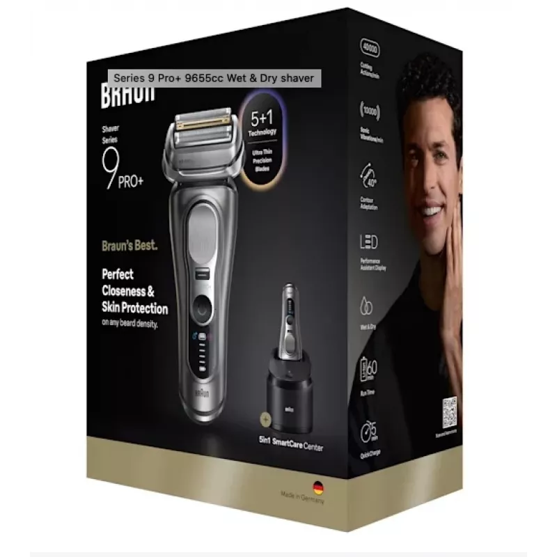 Braun Series 9 Pro+ 9655cc foil shaver trimmer grijs