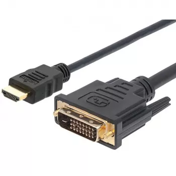Techly videokabel HDMI naar DVI-D M/M 3m ICOC HDMI-D-030, 3 m, HDMI, DVI-D, stekker, stekker, goud