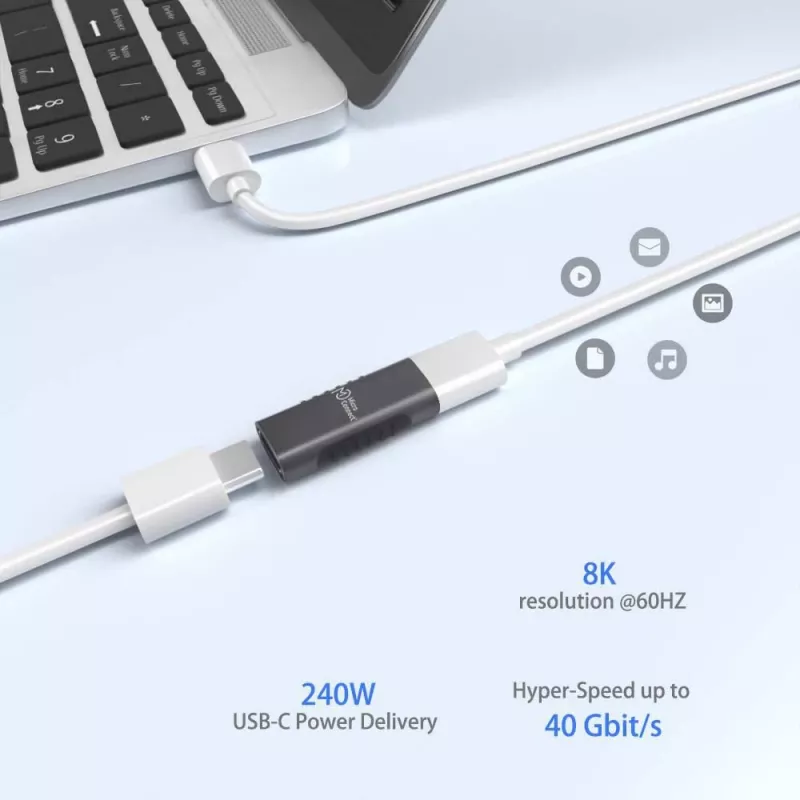 Microconnect USB3.2CFFA kabeladapter USB-C zwart