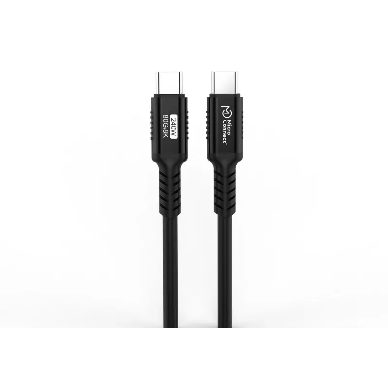 MicroConnect USB-C naar USB-C premiumkabel, USB4 80 Gbps, 0,5 m (MC-USB4-CC80LQ-0.50)
